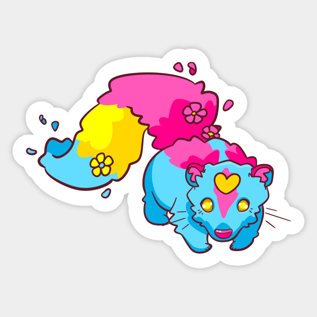 Pan Pride Skunk Sticker by BubblegumGoat